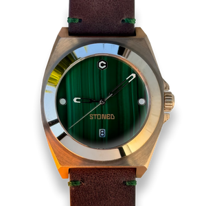 STONED COLLECTION MALACHITE | Green Dial