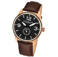 Aviator Brown/Leather/Black Dial/Rose Case | Black Dial