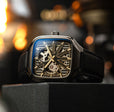 Engineer Paxton Skeleton Automatic Black & Gold / Black Leather | Black Dial