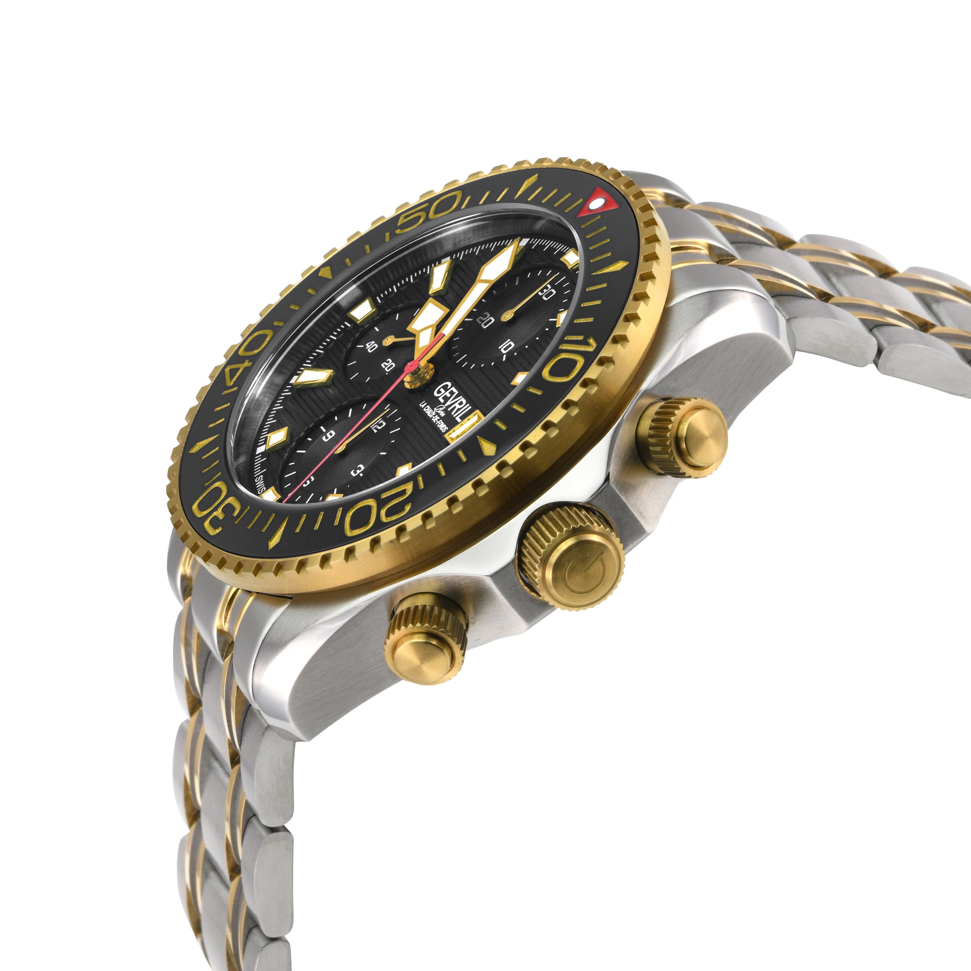 Hudson Yards Chronograph SW500 Chronograph , helium valve Diver BG | Black Dial