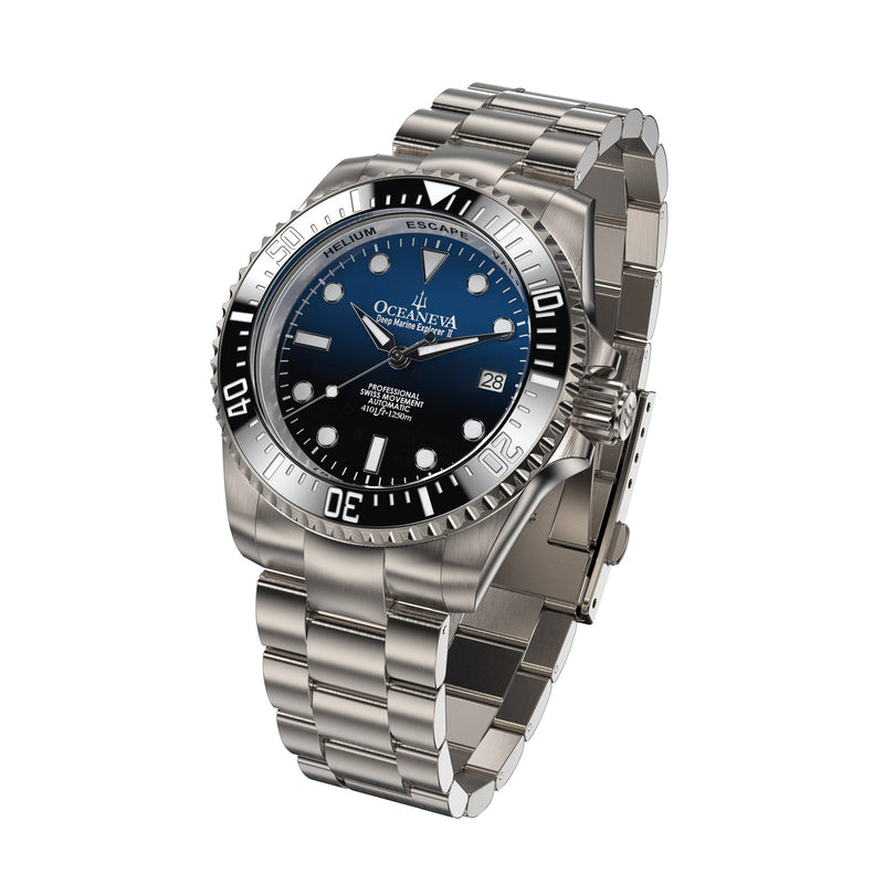 TITANIUM Swiss Automatic SW200 Deep Marine Explorer II