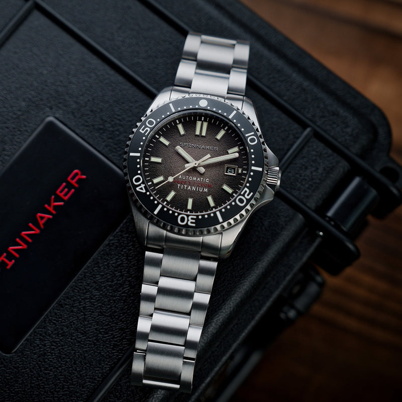 TESEI TITANIUM AUTOMATIC BLACK / TITANIUM BRACELET | Black Dial