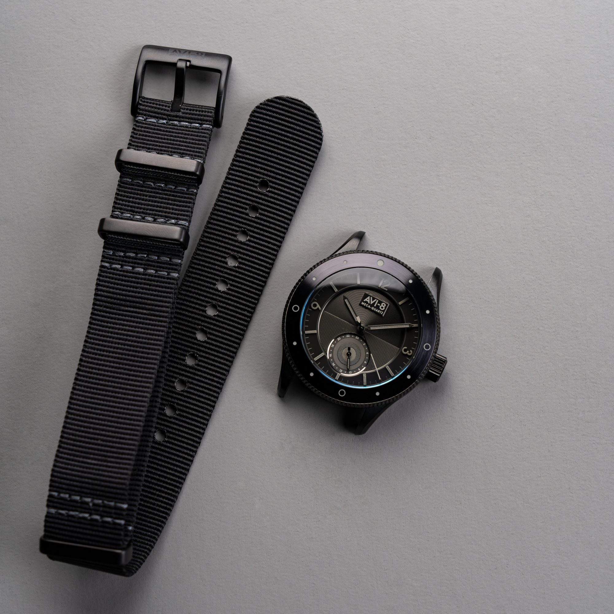 Airmaster Sector Meca-Quartz Black / Nylon | Black Dial