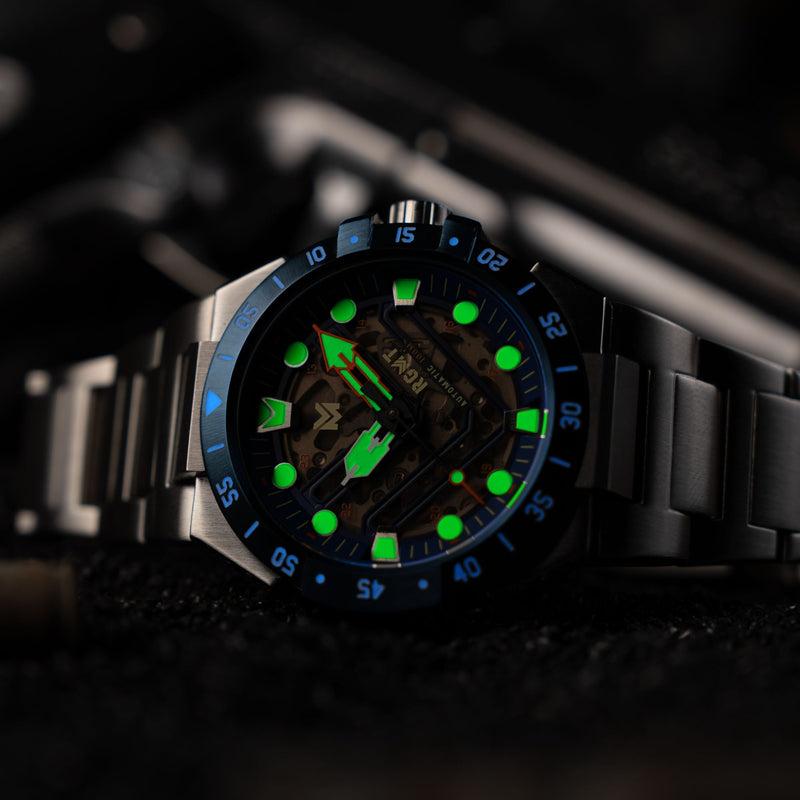 Himars Skeleton Automatic Blue / Stainless Steel Stainless Steel | Blue Dial