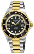 Wall Street Gevril Swiss Made SW200-1 Steel Rotating Black Ceramic Bezel , 316L case, Black Dial Black Dial
