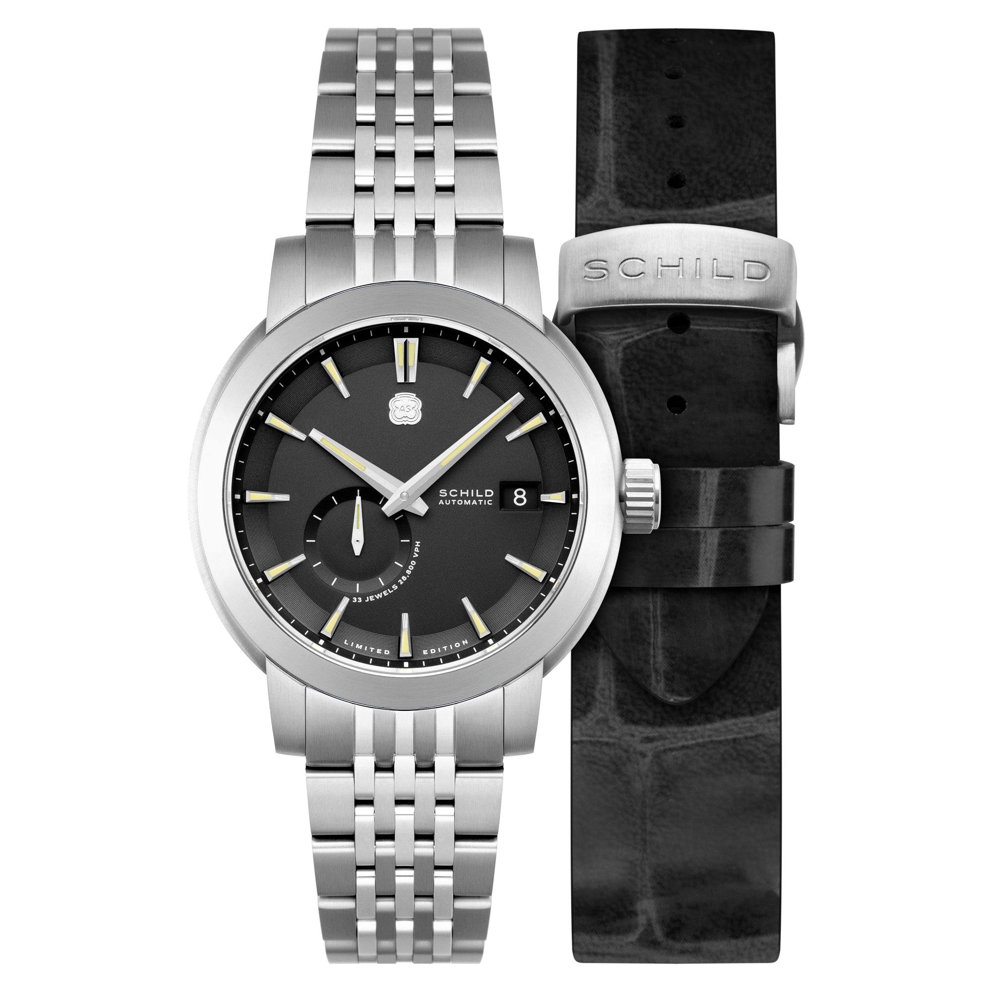Heinrich Black / Stainless Steel | Black Dial