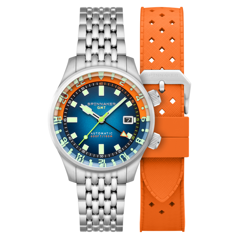 Bradner GMT Automatic Blue/Stainless Steel | Blue Dial