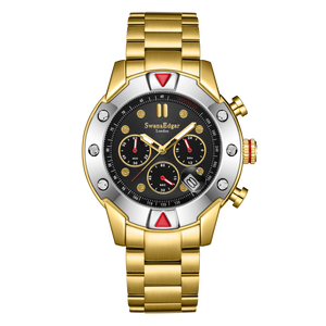 Mechanical Quartz Hybrid Gold/Stainless Steel Black Dial
