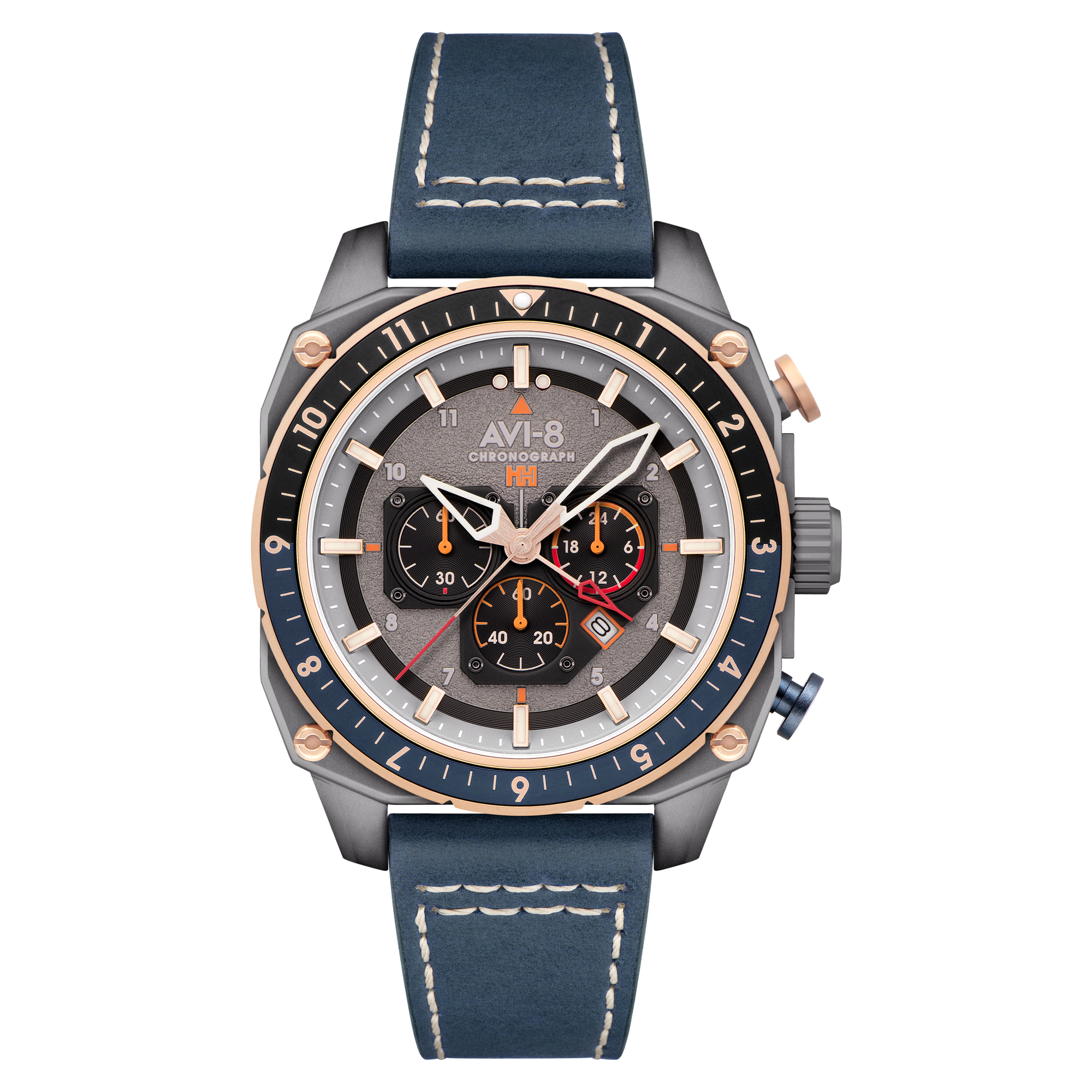ATLAS DUAL TIME CHRONOGRAPH GREY / LEATHER | Gray Dial