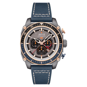 ATLAS DUAL TIME CHRONOGRAPH GREY / LEATHER | Gray Dial