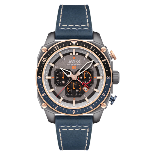 ATLAS DUAL TIME CHRONOGRAPH GREY / LEATHER | Gray Dial