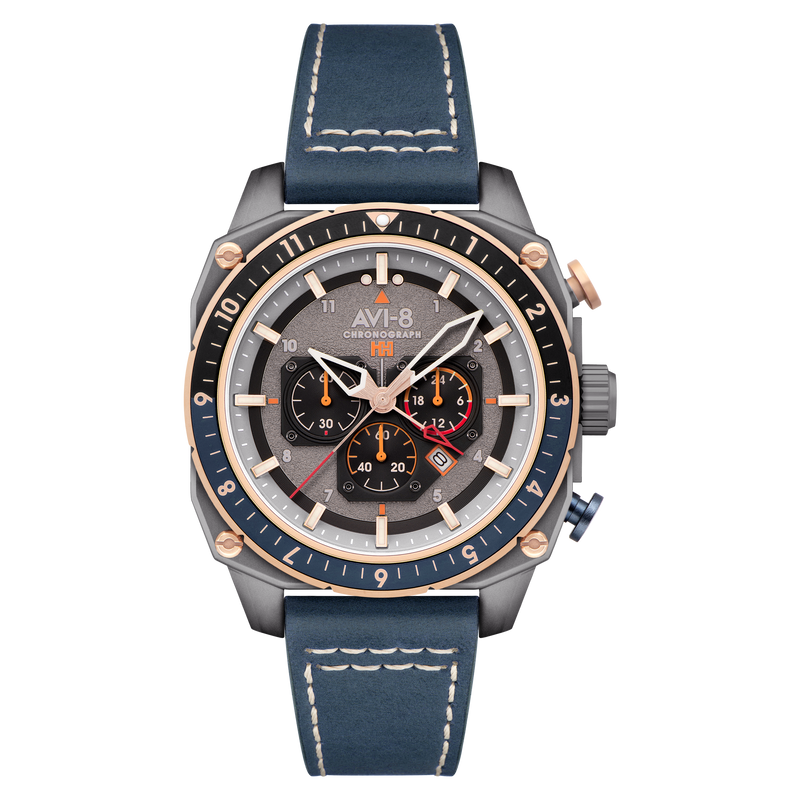 ATLAS DUAL TIME CHRONOGRAPH GREY / LEATHER | Gray Dial