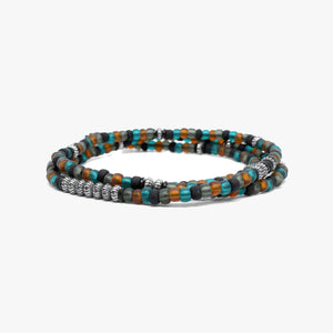Multi Color Czech Glass, Sterling M (7.25" Wrist) |  Dial