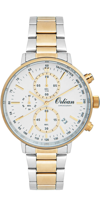 40mm Steel Chronograph Two-Tone | White Dial