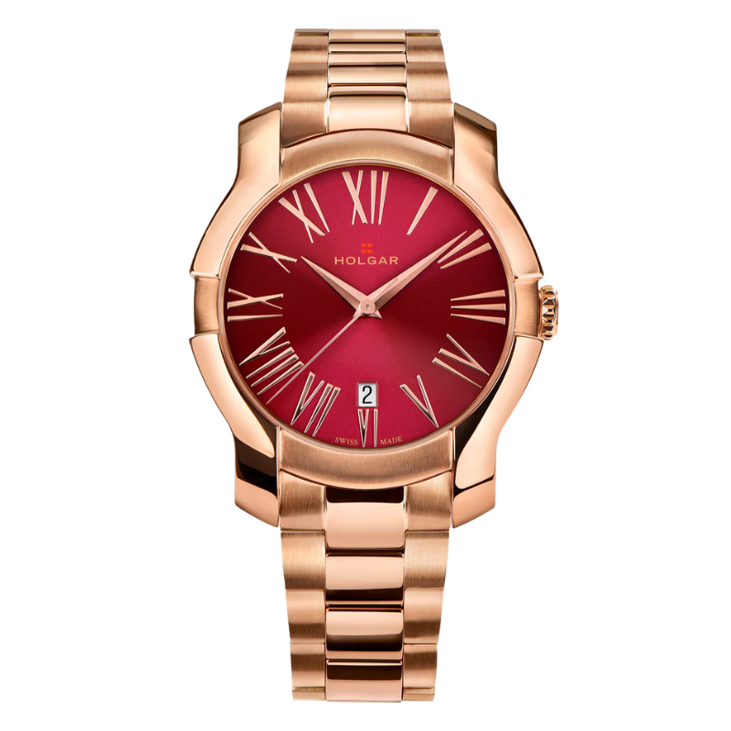 Women's Red Dial, 5N Rose Gold Case and Bracelet | Red Dial