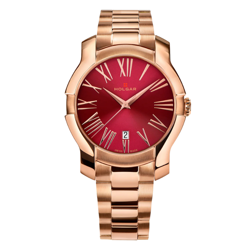 Women's Red Dial, 5N Rose Gold Case and Bracelet