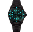 TITANIUM Swiss Automatic SW200 Deep Marine Explorer II Titanium/Black/AquaBurst | Teal Dial