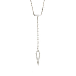 Lily Drop Necklace 18k White Gold