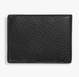 Slim Bifold Wallet Natural Grain Leather - Black