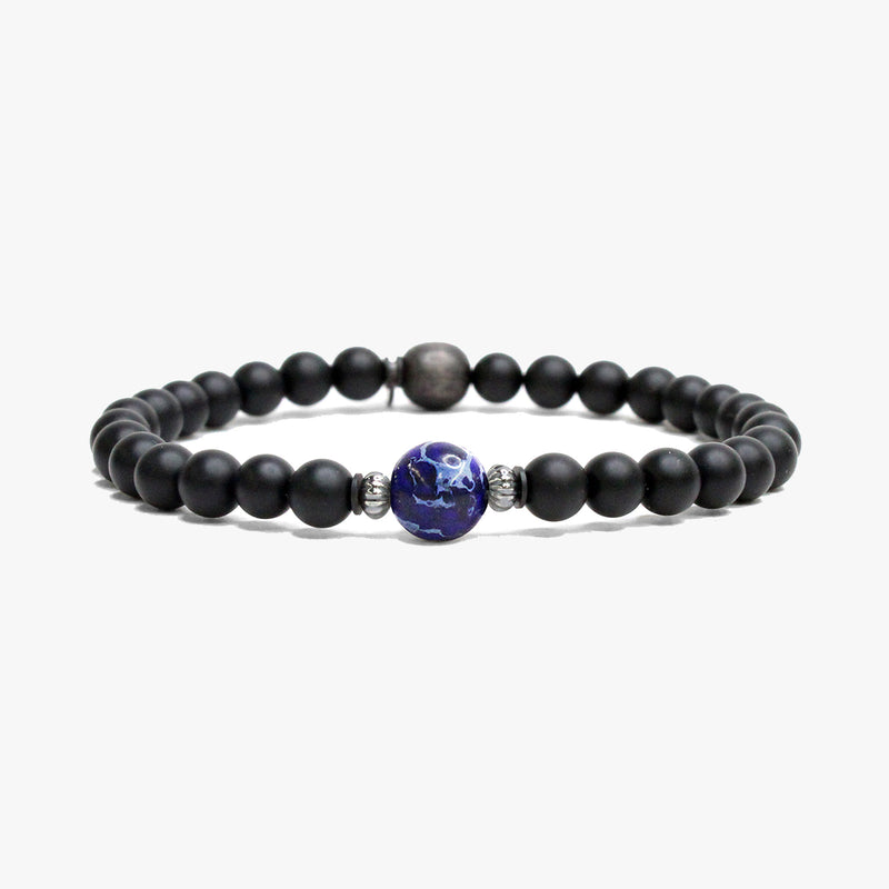 Black Onyx, Blue Sea Sediment M (7.25" Wrist) |  Dial