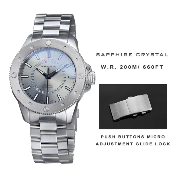 Matador Modified NH35 Date Red Gray Dial | Gray Dial