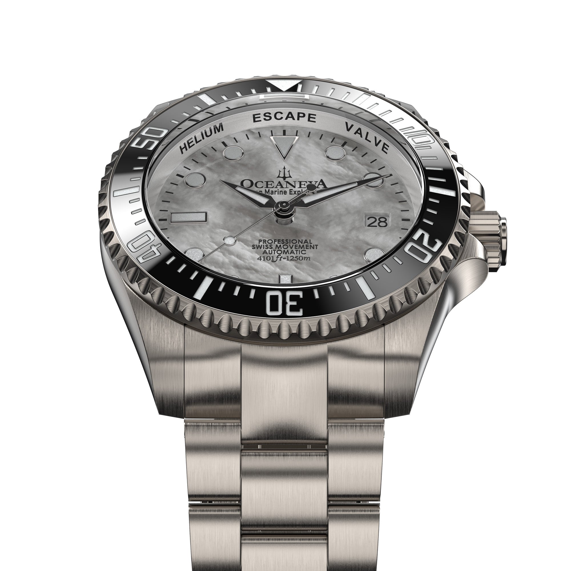 Titanim Deep Marine Explorer II Black Bezel | Grey Stone Dial