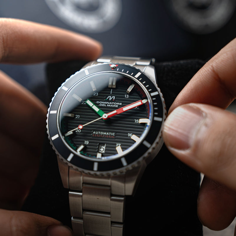 SCILLA AUTOMATIC BLACK / STAINLESS STEEL | Black Dial