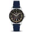 Bandiera Japan Quartz Black & Blue / Leather | Black Dial
