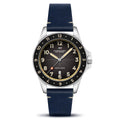 Bandiera Japan Quartz Black & Blue / Leather | Black Dial