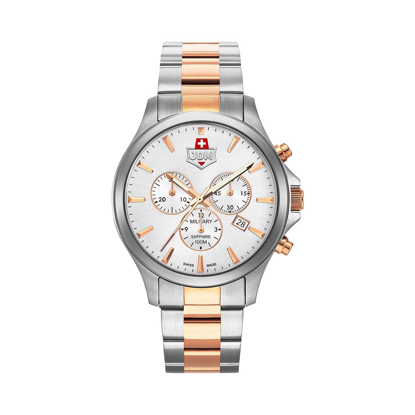 Alpha Chrono White Dial / Rose Gold Two Tone White Dial