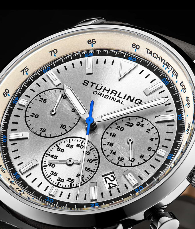 Monaco Silver Dial/ Grey Leather | Silver Dial