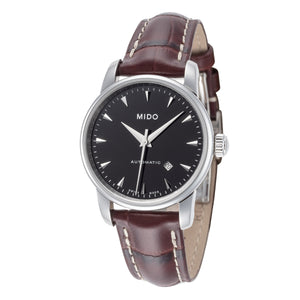 Baroncelli 29mm / Black / Brown | Black Dial