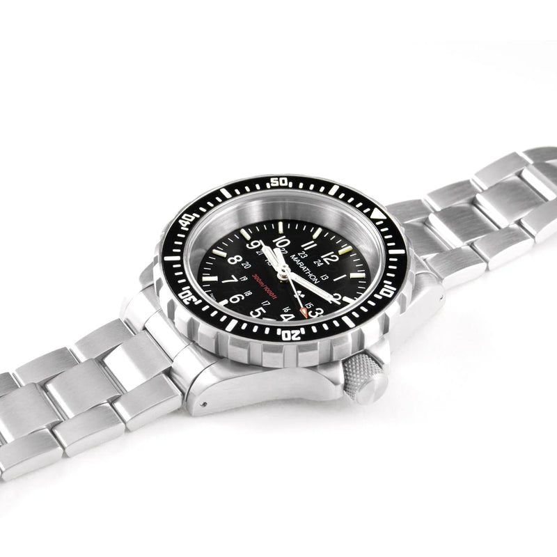 Divers Quartz Black NGM/Steel Bracelet Matte Black Dial