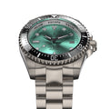 TITANIUM Swiss Automatic SW200 Deep Marine Explorer II Titanium/Black/AquaBurst | Teal Dial