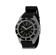 NAV, QUARTZ, SAPH, STE, COL: SS/BKPS DS NYLON 11" Black Sterile/Def Std | Black Dial