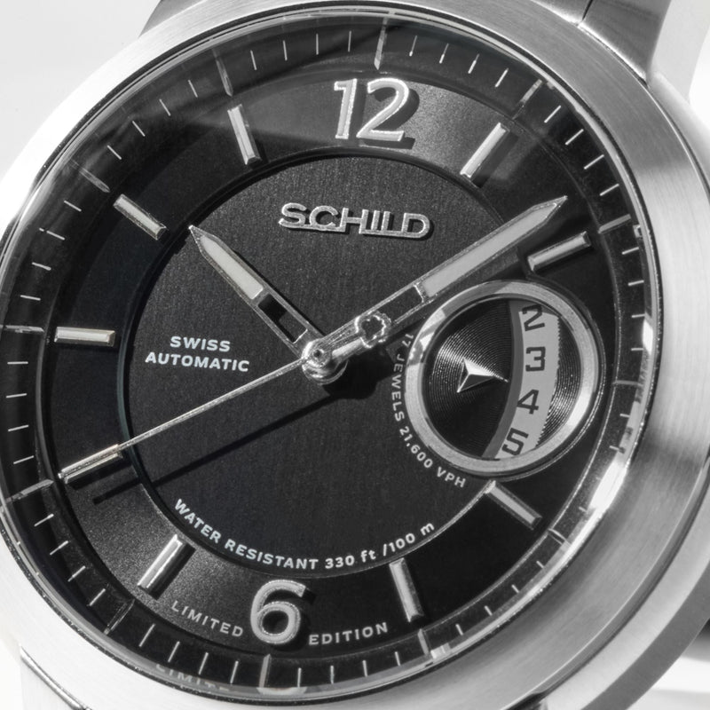 Heinrich Minimal Swiss Automatic Limited Edition Black / Stainless Steel | Black Dial