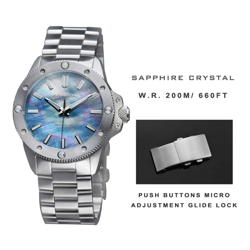 Matador 42 Automatic Blue Mother of Peal Dial | Mother of Peal Dial