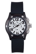Piemonte Silver- IP Black Chronograph | Silver Dial
