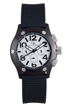Piemonte Silver- IP Black Chronograph | Silver Dial