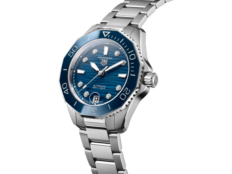 TAG HEUER AQUARACER PROFESSIONAL 300, 36MM, W/R 300M, STEEL CASE AND BRACELET, BLUE DIAL Blue Dial | Blue Dial