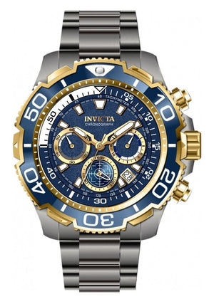 Invicta 48mm / Yellow / Gold | Blue Dial