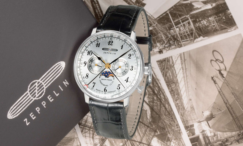 LZ 129 Hindenburg Mondphase Silver | Silver Dial