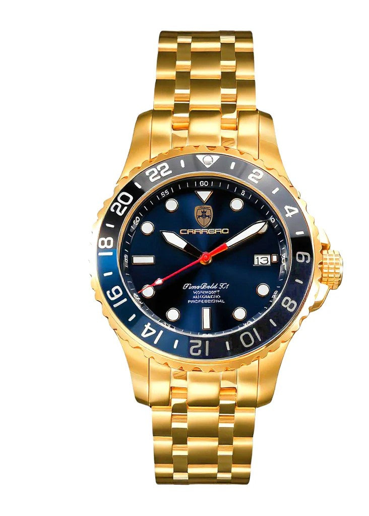 theo carre ヴィンテージ TIME BOLD- X9 BLUE/BLACK | Blue Dial – Watch Gang