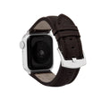 Classic Leather Buffalo Pattern Band for Apple Watch Series 8/7/6/5/4/3/2/1/SE Brown (38mm | 40mm | 41mm) |  Dial