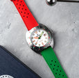Amalfi Automatic White / Multicolor Silicone | White Dial