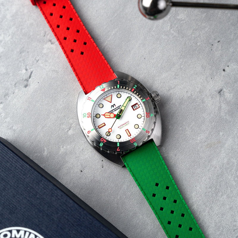 Amalfi Automatic White / Multicolor Silicone | White Dial