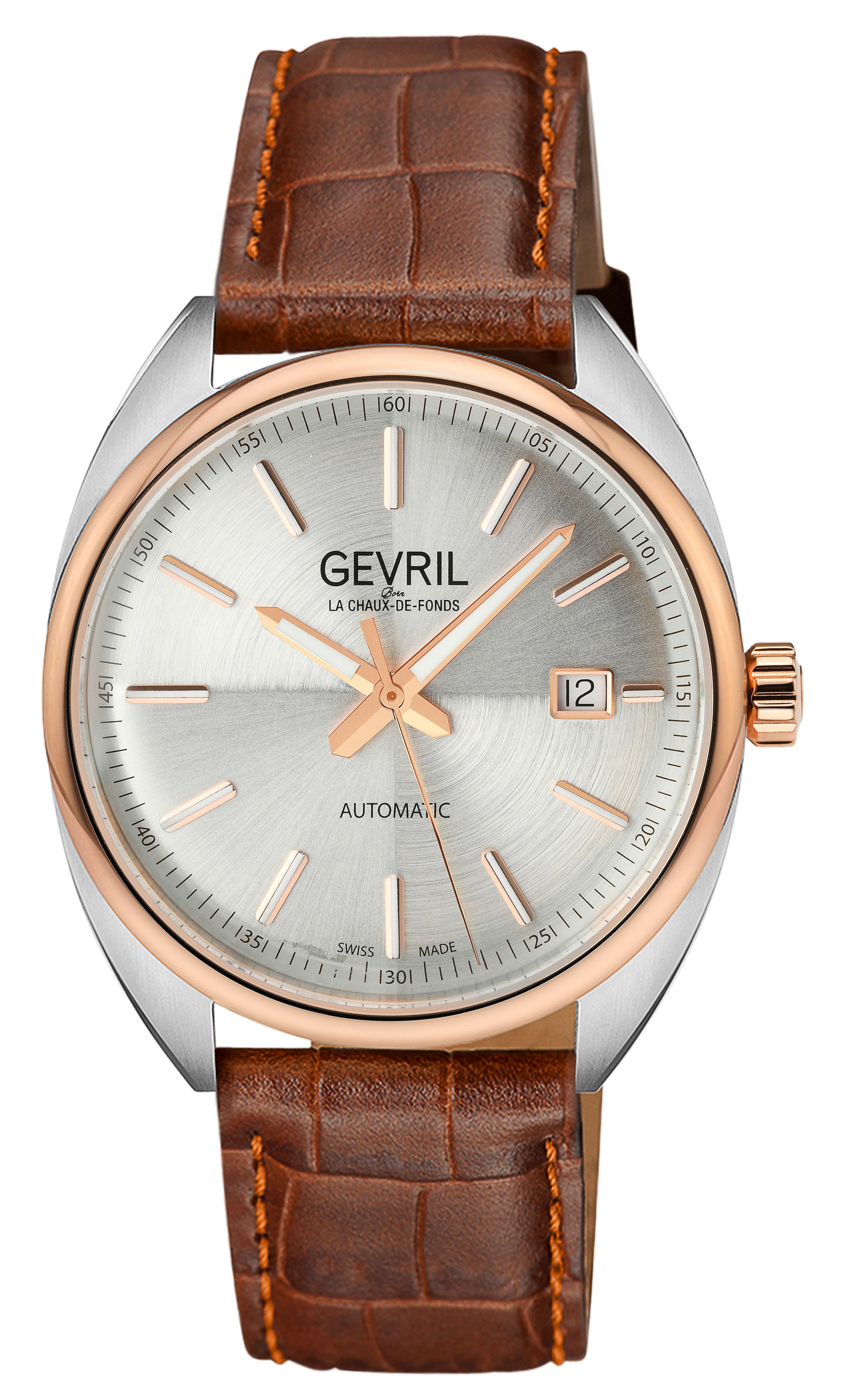 Five Points Swiss Made SW200 Silver Brown | Silver Dial