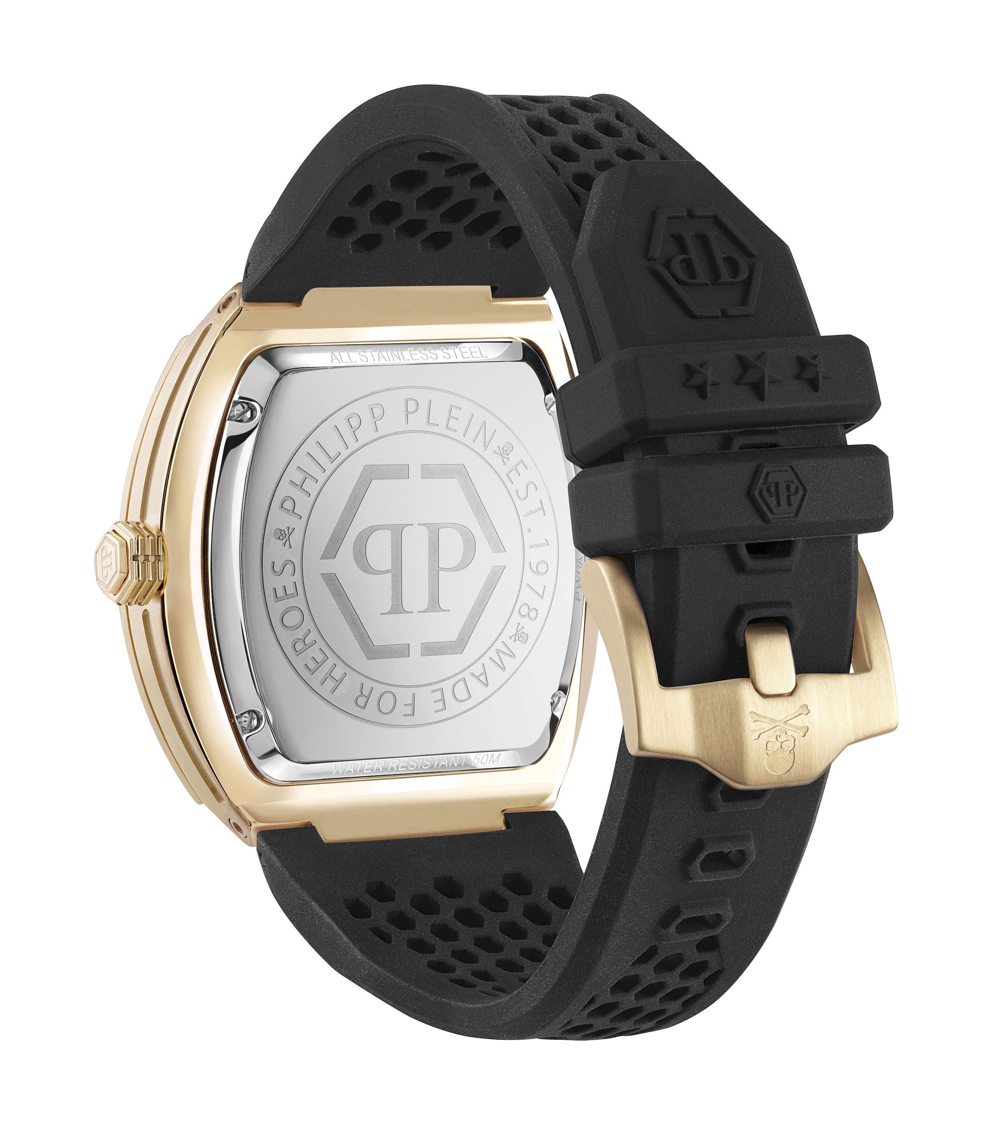 THE HEXAGON PHANTOM 44MM Black / Polyurethane Black Dial