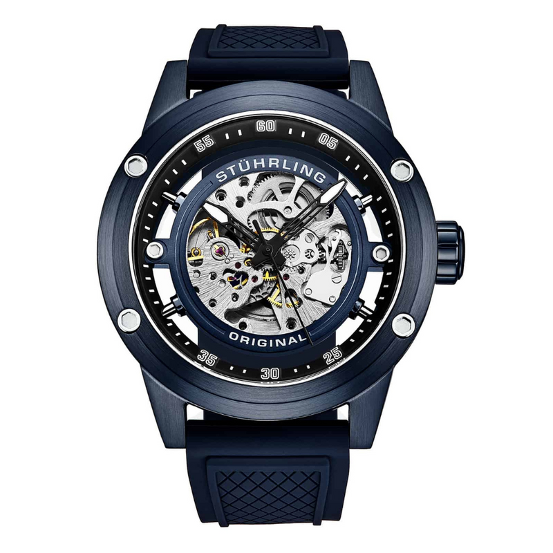 Automatic 50mm Skeleton Blue | Blue Dial