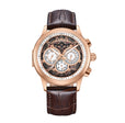 Apostle Custom Enamel Dial Watch Brown/Rose Gold | Multi-colored Dial